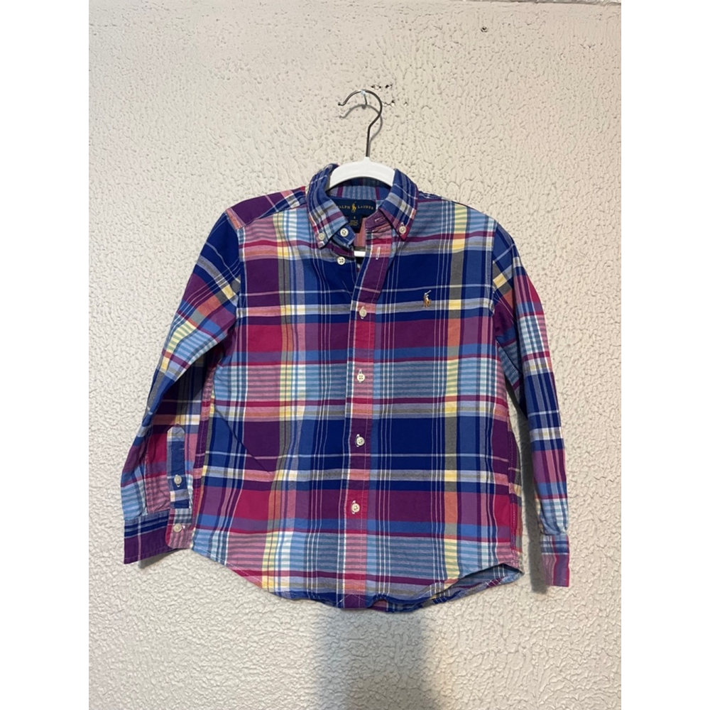 Polo by Ralph Lauren Boys Plaid Button-Down Shirt in Blue, Pink, Yellow